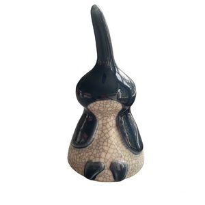 Blue Grey Crackle Ceramic Figurine Pikman Penguin Style